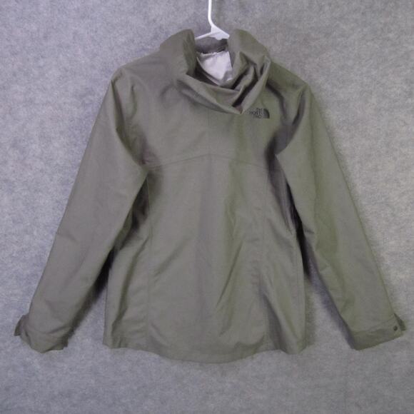 The North Face Jacket Womens Small Green Hooded Rain Shell Waterproof Coat - Picture 7 of 8